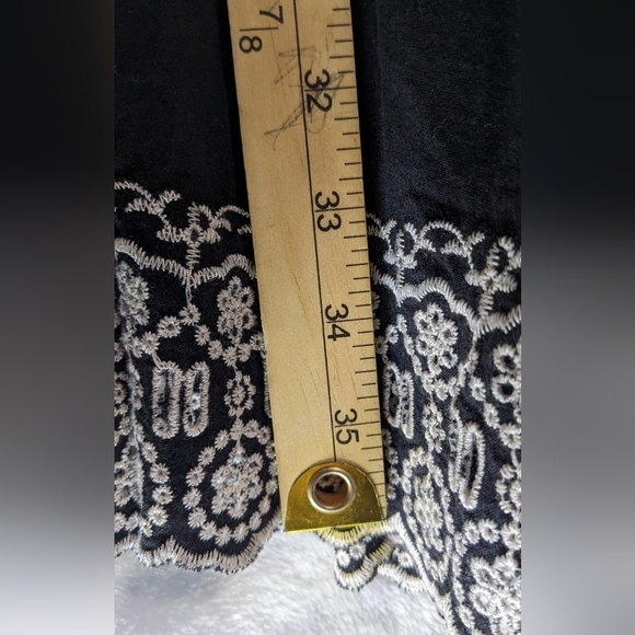 Old navy Flutter-Sleeve Embroidered Tie-Back Mini Dress  size L Cotton Rayon - Picture 12 of 14